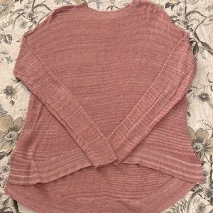 LOU & GREY COTTON SWEATER-Hi/Lo Style in blush pink Size Med
